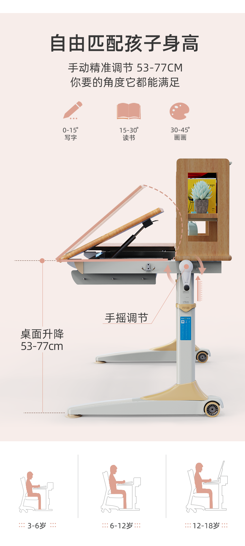 常青藤12010-S多功能橙子视频污版桌面升降与倾斜介绍